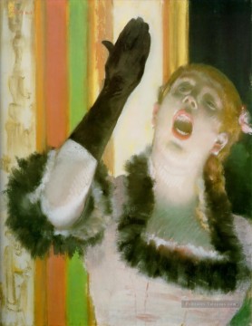 chanteur avec gant Impressionnisme danseuse de ballet Edgar Degas Peinture à l'huile